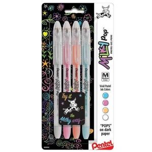 Pack Pentel Milky Pop Pastel Gel Pen Med Line